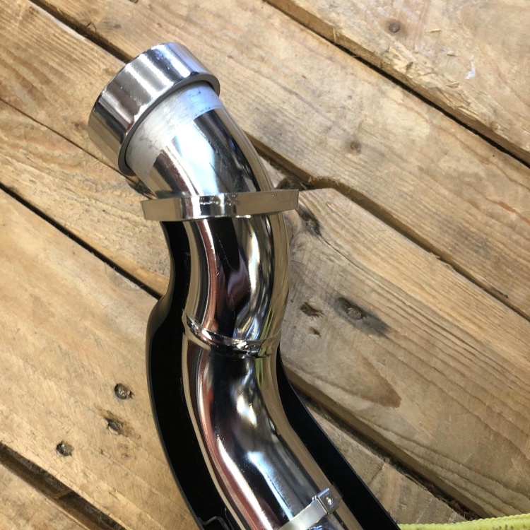 Indian Scout Bobber / Twenty rear exhaust header and link pipe with heatshield